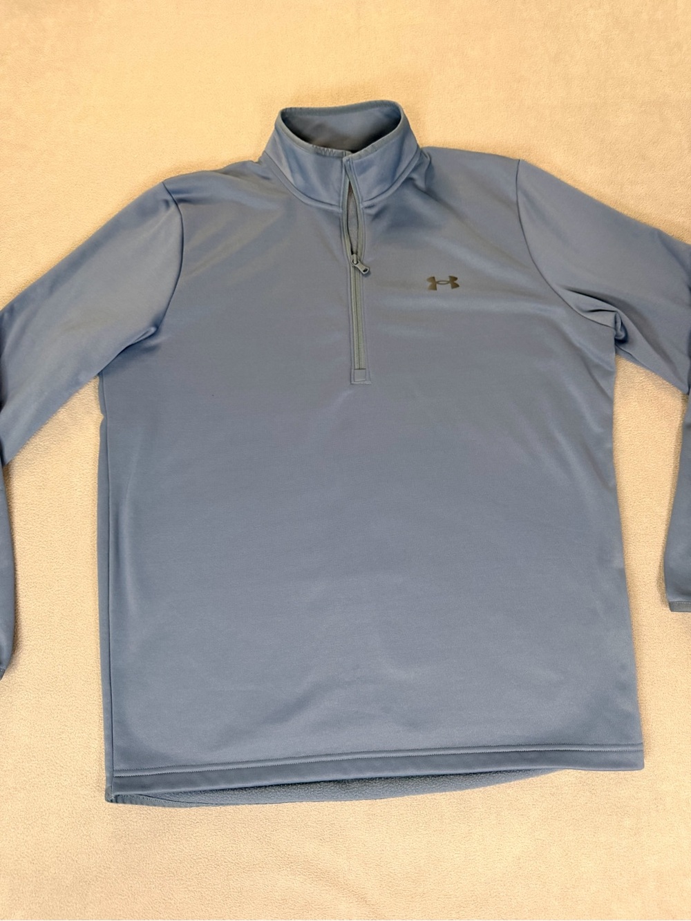 Under Armour Loose Fit Men's Slate Blue 1/4 Zip Performance Pullover- Large